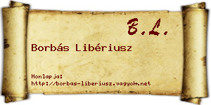 Borbás Libériusz névjegykártya